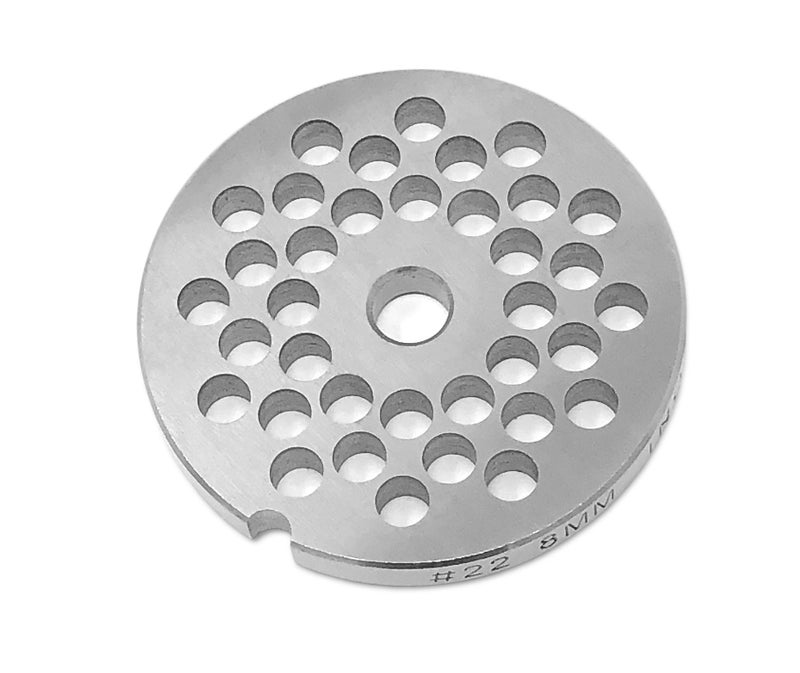 Tesor #22 Stainless Steel Replacement Plate Disc Blade for Meat Grinder (5/16") - Image 2